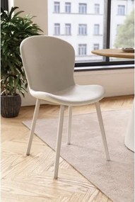 ФИОРА Бежов (тъкан Апиа 453) / сивобежова крака (кашмир) – МОДЕРЕН ТАПИЦИРАН С ЧЕНИЛ СТОЛ ЗА ДНЕВНА/ТРАПЕЗАРИЯ