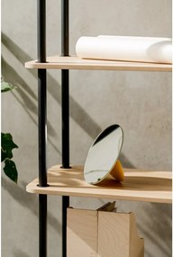 Стелаж от декор от дъб в естествен цвят 80x163x35 cm Teidi – noo.ma