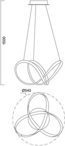 Полилей WILD LED, никел, 43W, 4000K