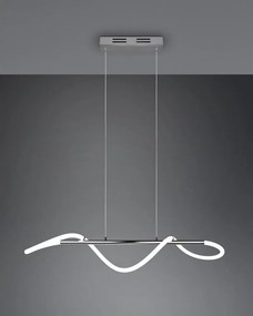 Метално LED затъмняващо се висящо осветително тяло в сребрист цвят Argos – Reality