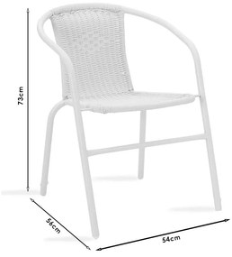 Градински стол Оби метал - цвят бял