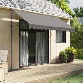 368740 vidaXL Прибираща се тента, антрацит, 300x150 см, плат и стомана