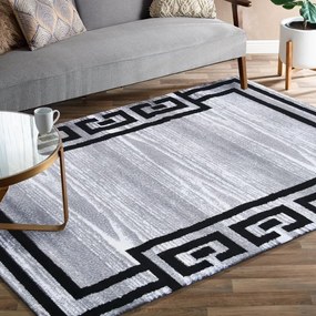 Стилен сиво-черен килим с орнамент Ширина: 120 см | Дължина: 170 см