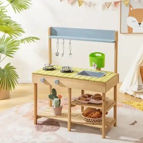 Дървена Градинска Кухня за игра, Costway