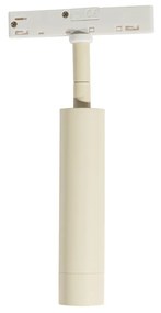 Модерен прожектор бежов с бял за 1-фазова релсова система - Slimline Uzzy