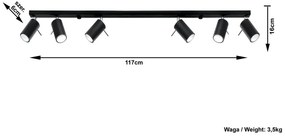 Черно таванно осветително тяло 6L Etna - Sollux