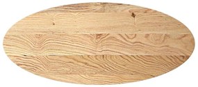 4009044 vidaXL Плот за маса, 140x60x4 см, дъбово дърво масив, овална