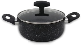 Тенджера с капак SAPIR SP 1318 VM26, 5.4 литра, 26x11 см, Мраморно покритие, Индукция, Черен