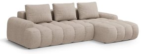 Светлокафяв сгъваем/с място за съхранение ъглов диван (десен ъгъл) Linz – Cosmopolitan Design