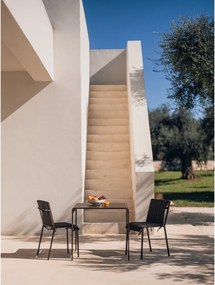 Тъмнокафяв градински стол метален Oto – noo.ma