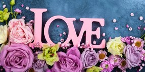 Картина на платно – С надпис Love