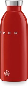 Термо бутилка SMEG Clima 50's Style WBF01RD, 500 мл, Херметично затваряне, Двустенна, Неръждаема стомана 18/8, Червен