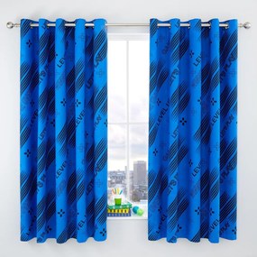 Черна-синя детска завеса 2 бр. 168x183 cm Game Over – Catherine Lansfield