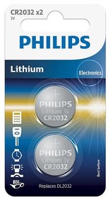 Philips CR2032P2/01B - 2 бр. Литиева батерия плоска CR2032 MINICELLS 3V 240mAh