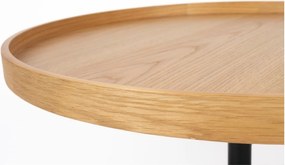 Кръгла масичка за кафе с дъбов плот в естествен цвят ø 70 cm Yuri L – White Label