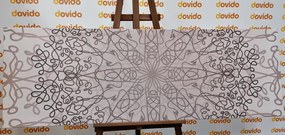 Картина на платно – Сив кръгов орнамент