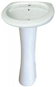 Мивка за баня BG 5541 + КОНЗ. 2141с конзола, стенен монтаж, порцелан, бял, 69x51x20см