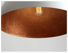 Бяла висяща лампа с детайли в меден цвят , ø 50 cm Lord - CustomForm