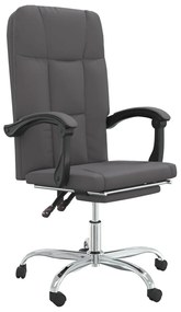 349641 vidaXL Наклоняем офис стол, сив, изкуствена кожа