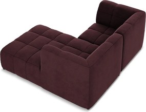 Бордо кадифен ъглов диван (десен ъгъл) Aloha – Makamii