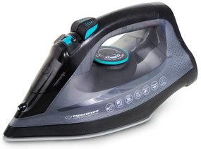 Безкабелна ютия Esperanza EHI010, 2600W, Керамична плоча, 300 мл, Сухо+пара, Самопочистване, Вертикално гладене, Черен