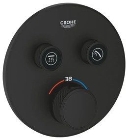 Термостат за вграждане, 29507KF0 Grohtherm SmartControl, Grohe, за вана/душ, платинено черен