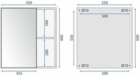 Комплект мебели за баня с мивка Astor 60cm White