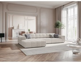 Светлосив ъглов диван (ляв ъгъл) Chicago - Cosmopolitan Design