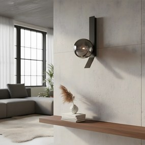 СТЕННА ЛАМПА APP1757-1W ЧЕРЕН ХРОМ