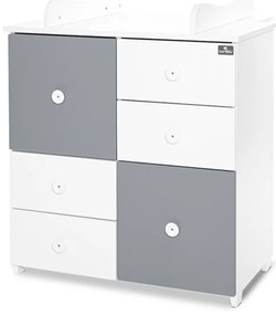 LORELLI Classic Шкаф с повивалник БЯЛО / STONE GREY