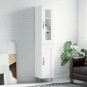 3199521 vidaXL Висок шкаф, бял, 34,5x34x180 см, инженерно дърво