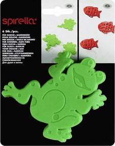 Детски противоплъзгащи подложки за вани в комплект от 6 бр. 12x11 cm Frogtime – Spirella
