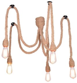 LED Пендел ROPE CASA 5xE27/10W/230V паяк