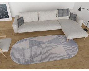 Сив миещ се килим 120x180 cm Oval - Vitaus