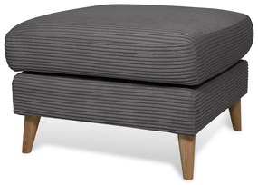 Тъмносива табуретка от рипсено кадифе Paris – Scandic