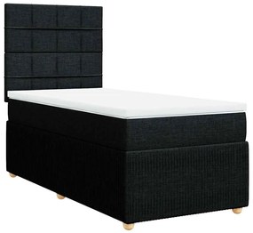 3291885 vidaXL Боксспринг легло с матрак, черно, 80x200 см, плат
