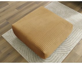 Табуретка от рипсено кадифе в цвят горчица Lucien – Bobochic Paris