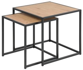 Комплект 2 маси SARON дъб/черно