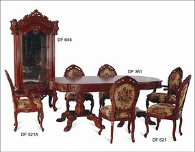 Класически стол DF 521 в цвят орех