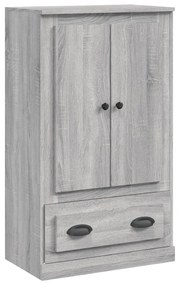 816302 vidaXL Висок шкаф, Сив сонома, 60x35,5x103,5 см, инженерно дърво