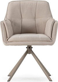 Бежови тапицирани трапезни столове в комплект 2 бр. Keiko – Marckeric