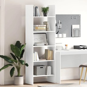 803407 vidaXL Библиотека, бяла, 60x35x180 см, инженерно дърво