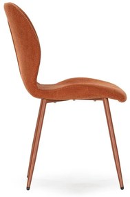Теракотени тапицирани трапезни столове в комплект 4 бр. Ansu – Marckeric