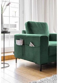 Тъмнозелено кресло от рипсено кадифе Lofty Lilly – Miuform