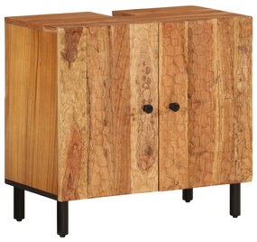 356874 vidaXL Шкаф за баня 62x33x58 см масивно акациево дърво