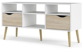 Бяла маса за телевизор , 117 x 57 cm Oslo - Tvilum