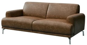 Коняк кафяв кожен диван , 170 см Puzo - MESONICA