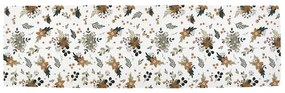 Памучна покривка с коледен мотив 40x140 cm Festive Flowers – Butter Kings