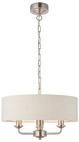 Endon 94361 - Пендел HIGHCLERE 3xE14/40W/230V бежов/матов хром