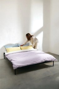 Двоен чаршаф за завивка от памучен сатен в цвят лавандула 200x200 cm Oba – noo.ma